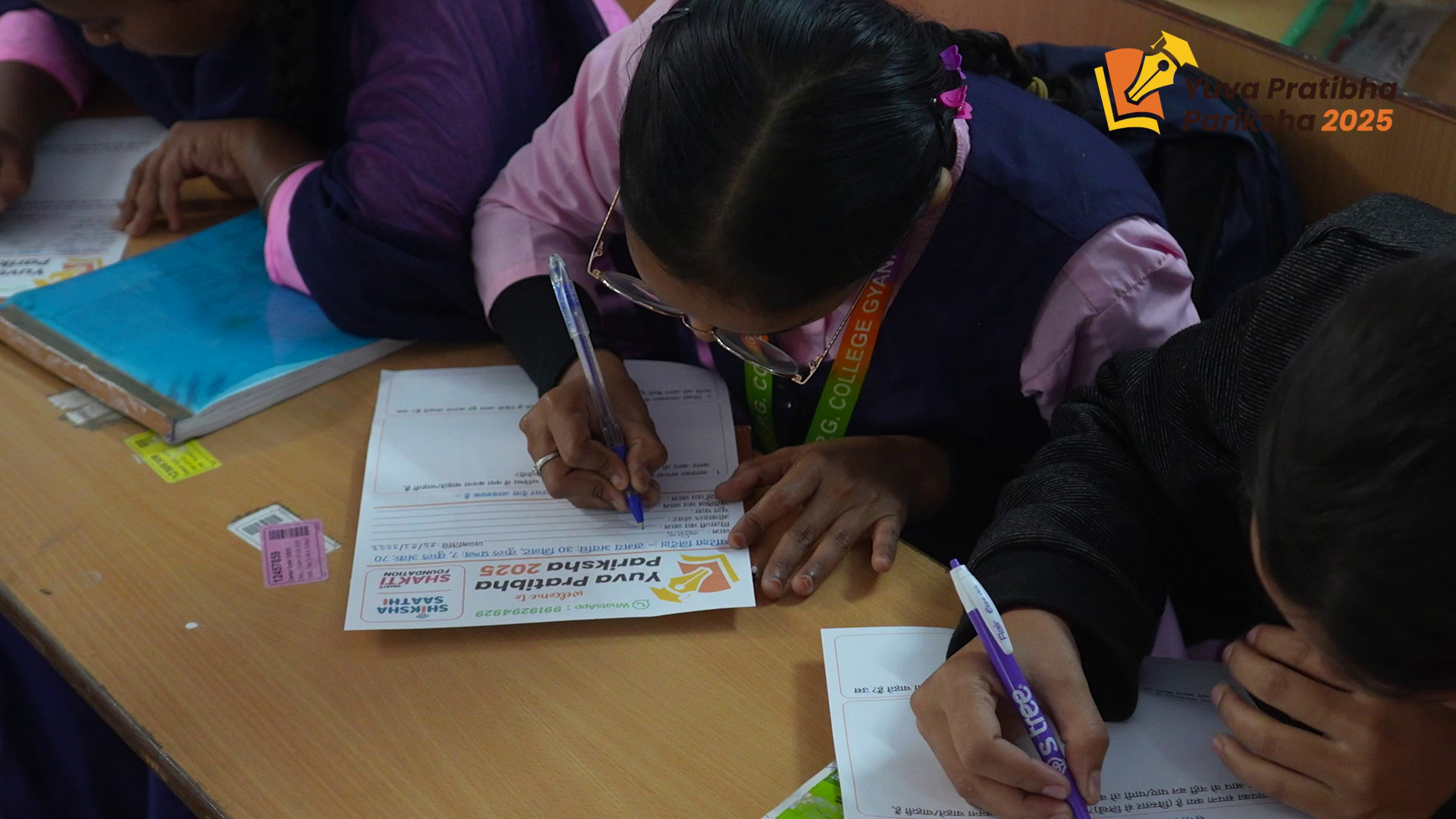 Students writing the exam